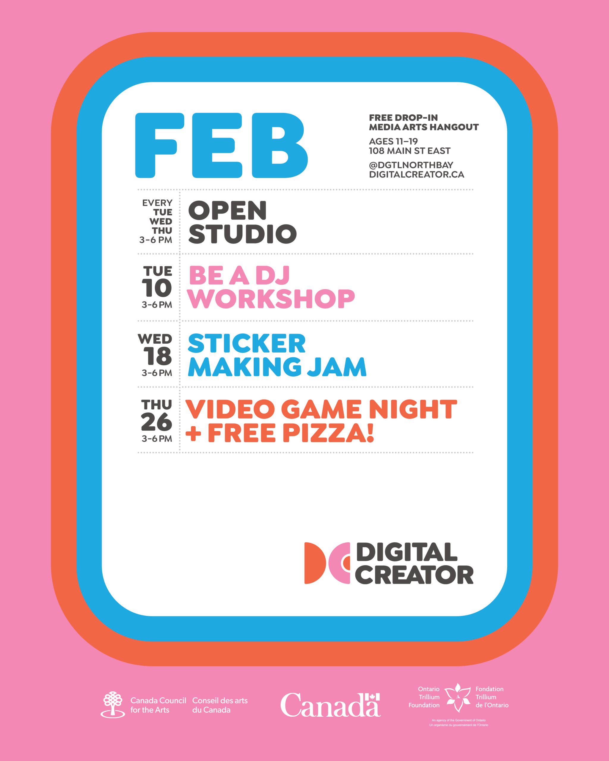 November Programing Calendar